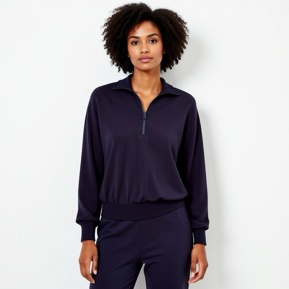 Lou & Grey SUPER‎ soft 1/4 Zip / Navy / Size L / NWT